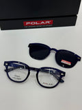 Polar clip on moscot blue