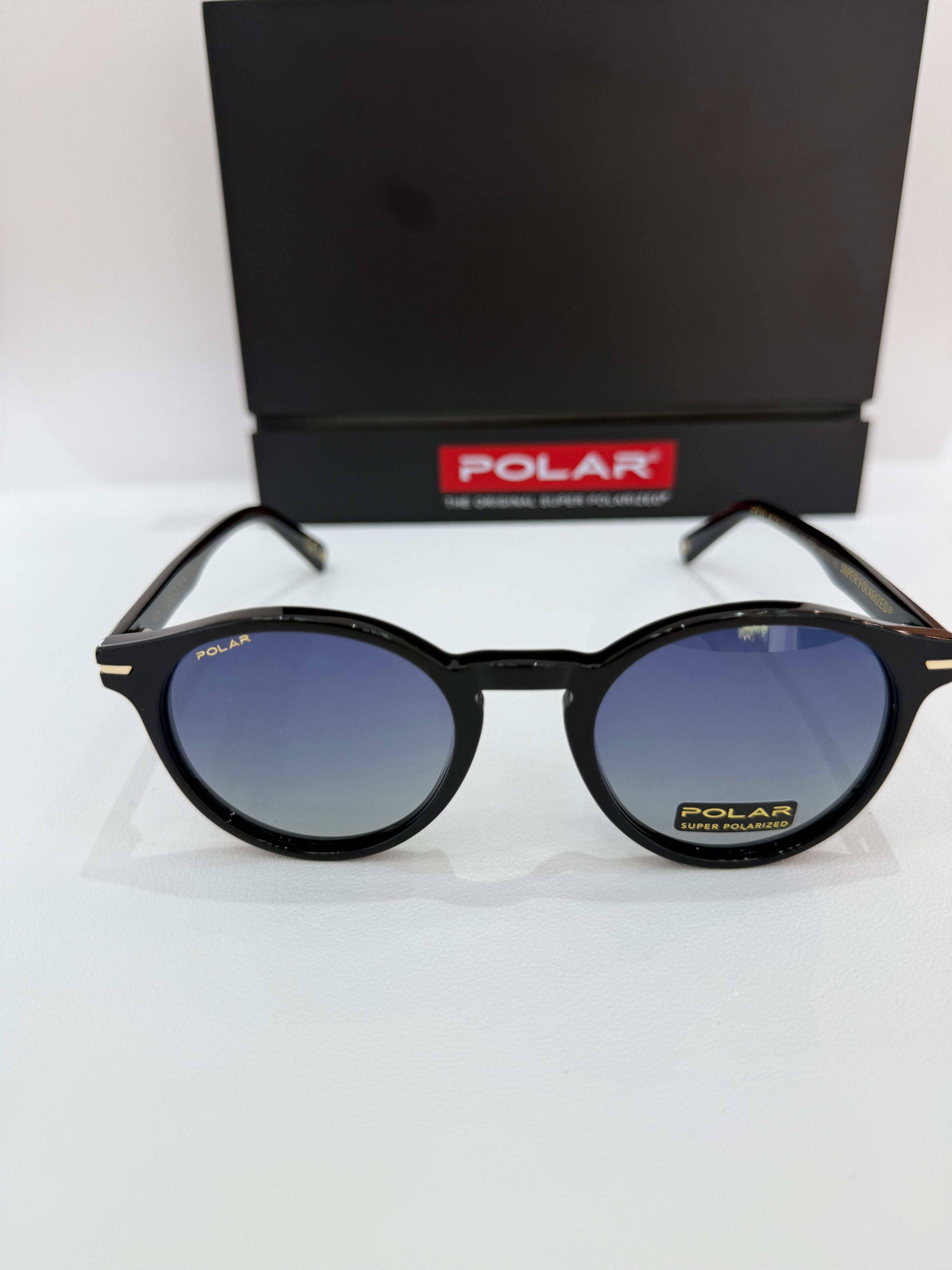 Polar tondo nero lenti sfumate celesti