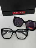Polar clip on gatta esagonale nera